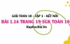 Bài 1.16 SGK Toán 10 tập 1 Kết nối tri thức